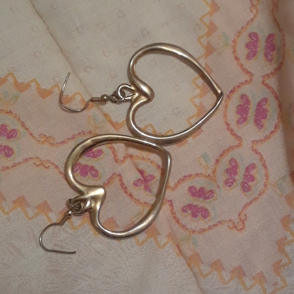 Diy heart earrings